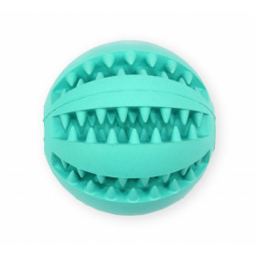 Играчка за кучета PET NOVA - Дентална топка 7см, с цвят и аромат на мента, с място за поставяне на лакомства